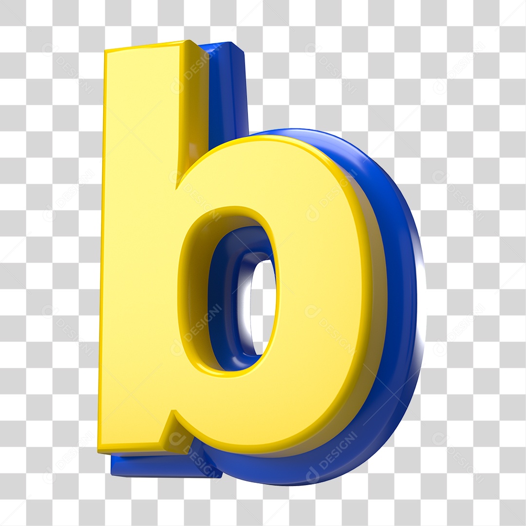 Elemento 3D Alfabeto Letra B Letras PNG Transparente