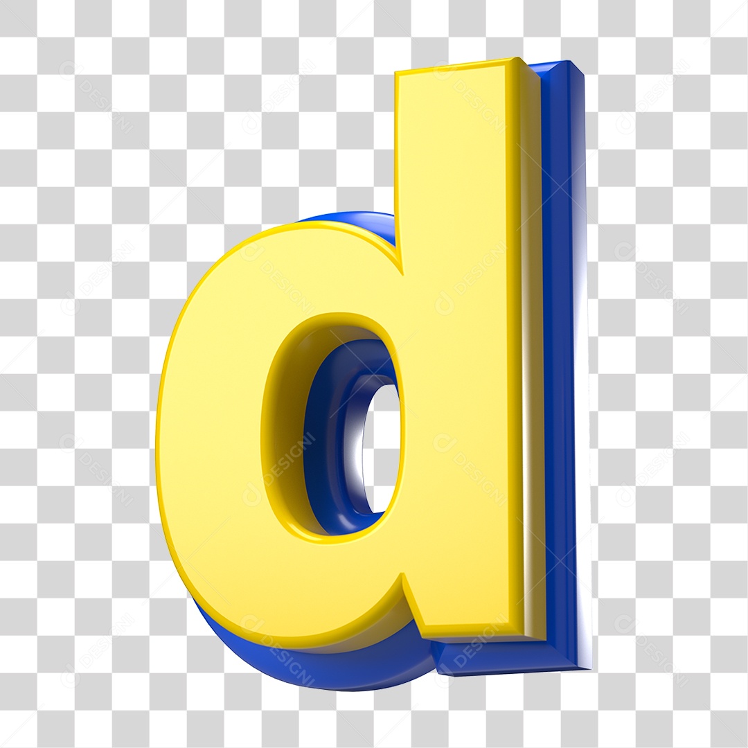Elemento 3D Alfabeto Letra D Letras PNG Transparente