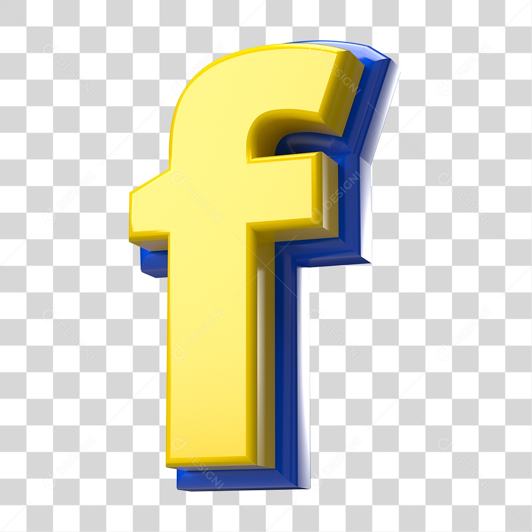 Elemento 3D Alfabeto Letra F Letras PNG Transparente