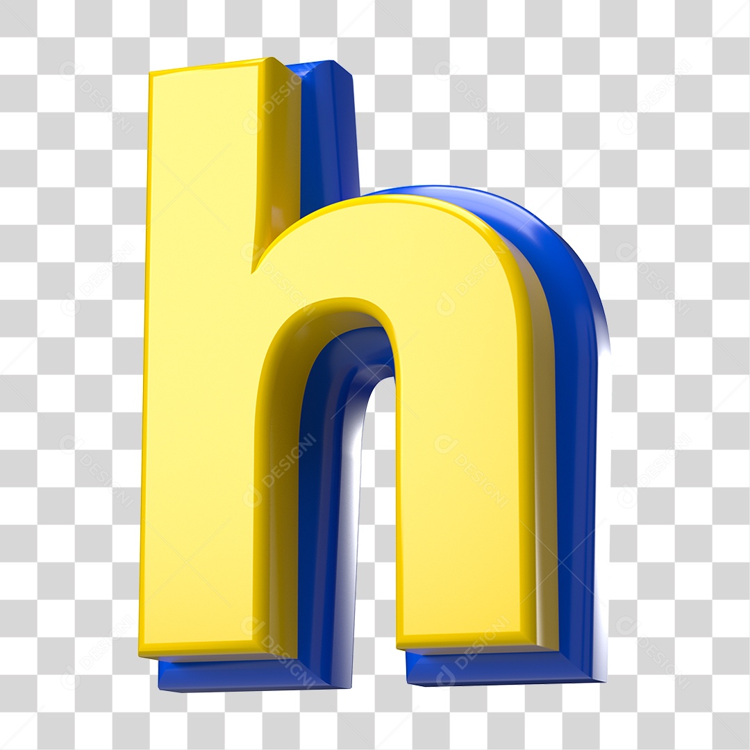 Elemento 3D Alfabeto Letra H Letras PNG Transparente