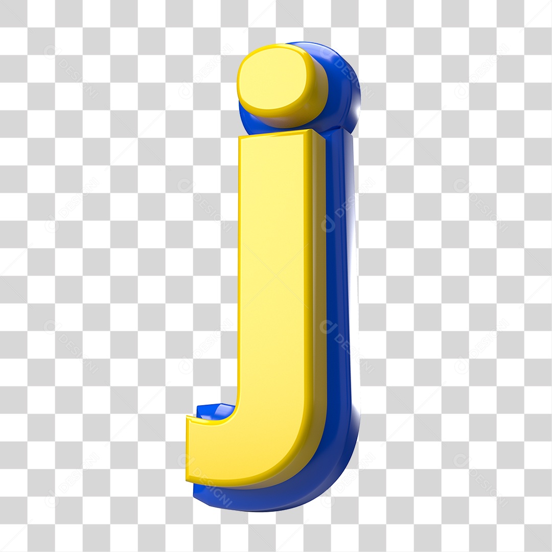 Elemento 3D Alfabeto Letra J Letras PNG Transparente