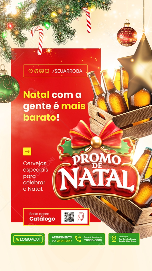 Story Cervejaria Promo De Natal Cervejas Especiais Social Media PSD Editável
