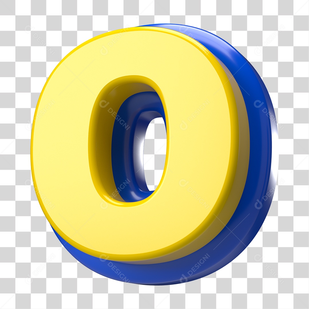 Elemento 3D Alfabeto Letra O Letras PNG Transparente