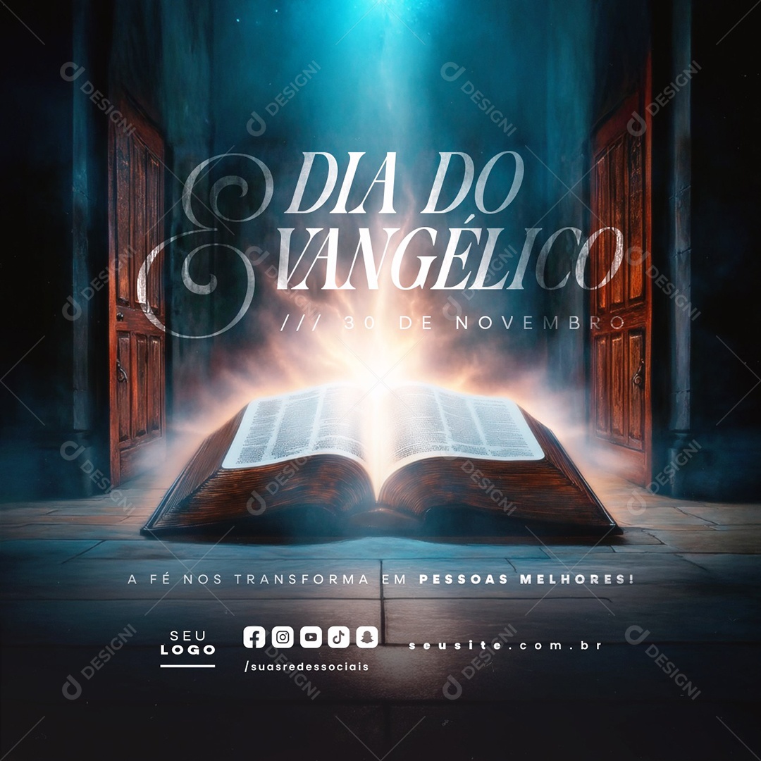 Dia do Evangélico 30 de Novembro Social Media PSD Editável