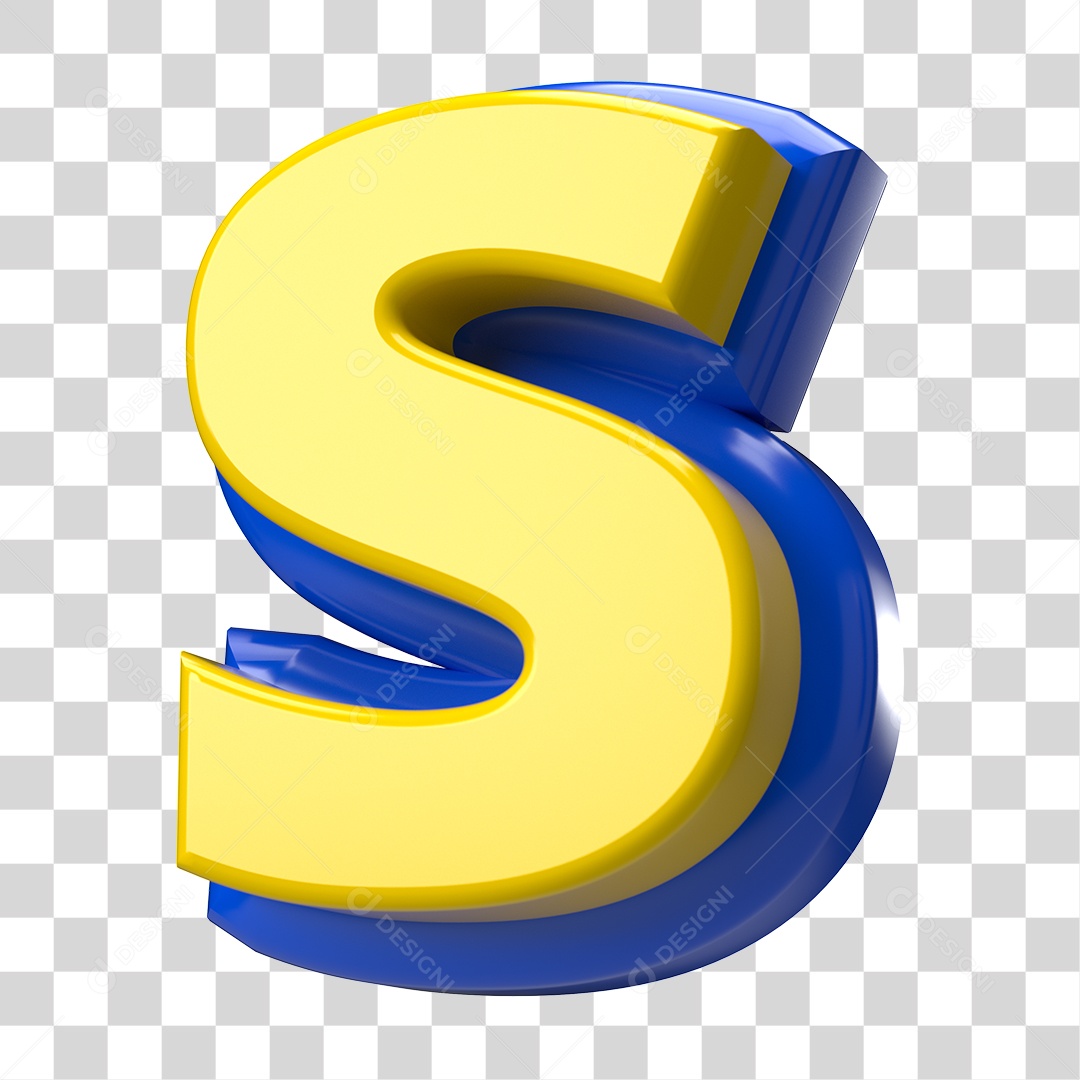 Elemento 3D Alfabeto Letra S Letras PNG Transparente