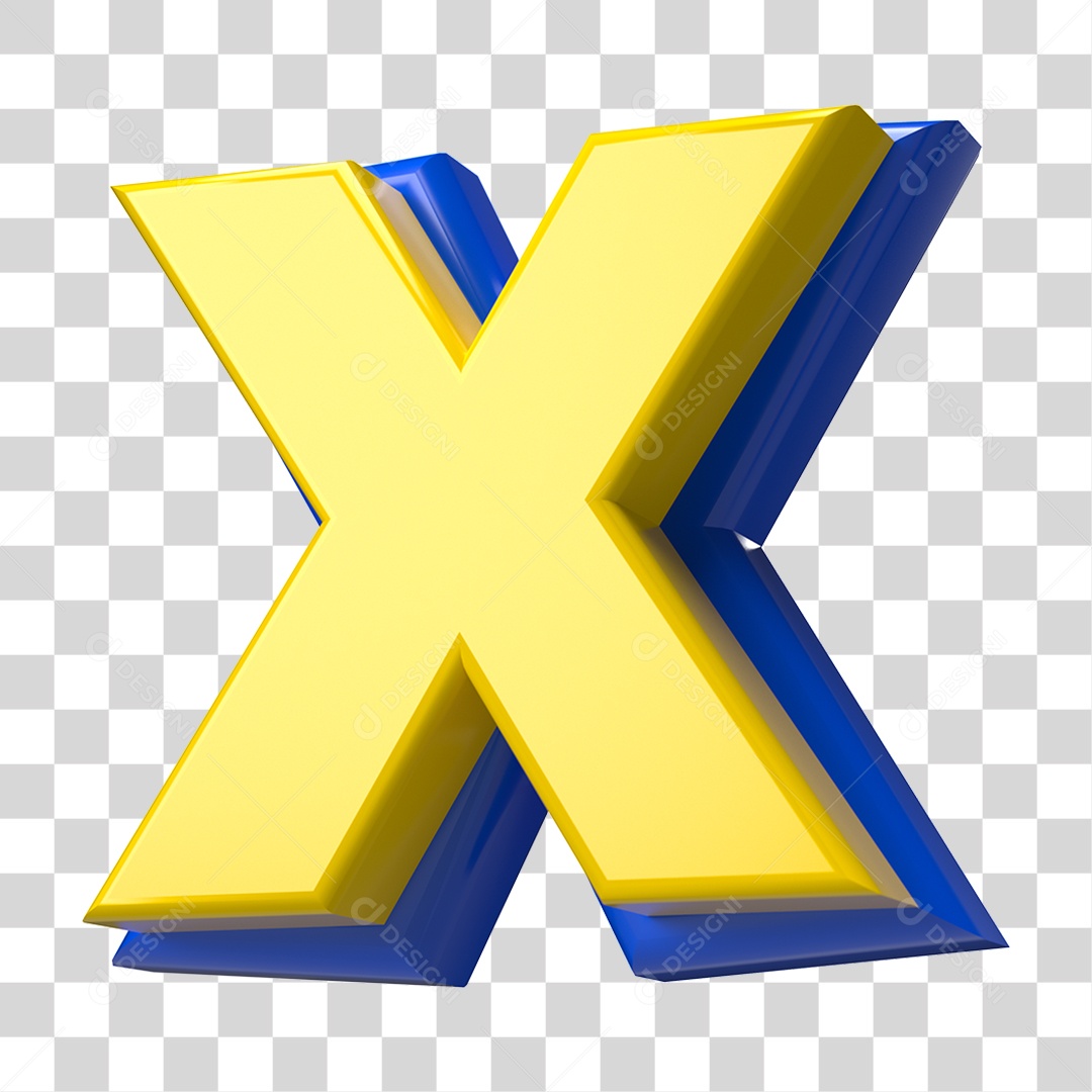 Elemento 3D Alfabeto Letra X Letras PNG Transparente