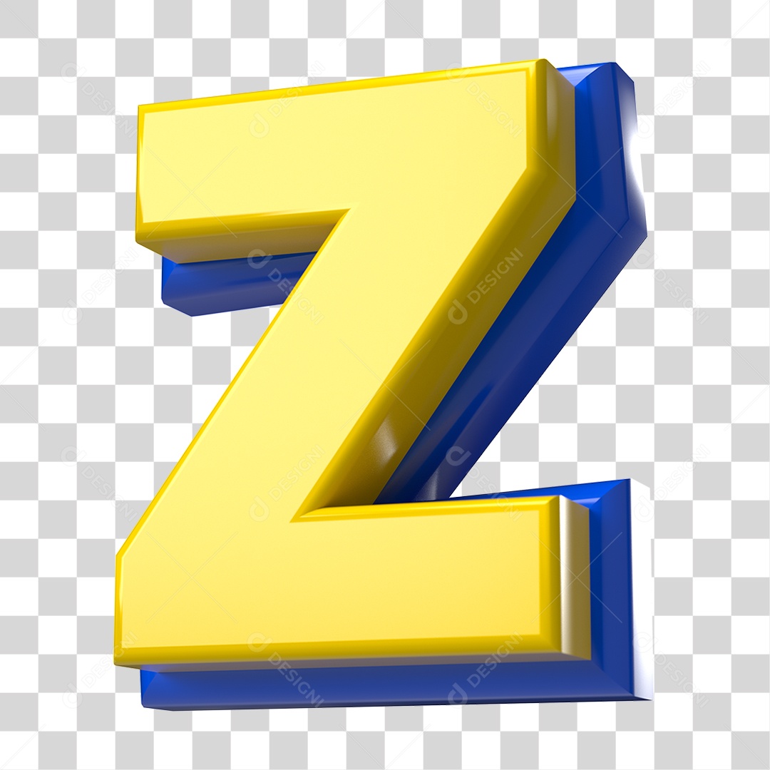 Elemento 3D Alfabeto Letra Z Letras PNG Transparente
