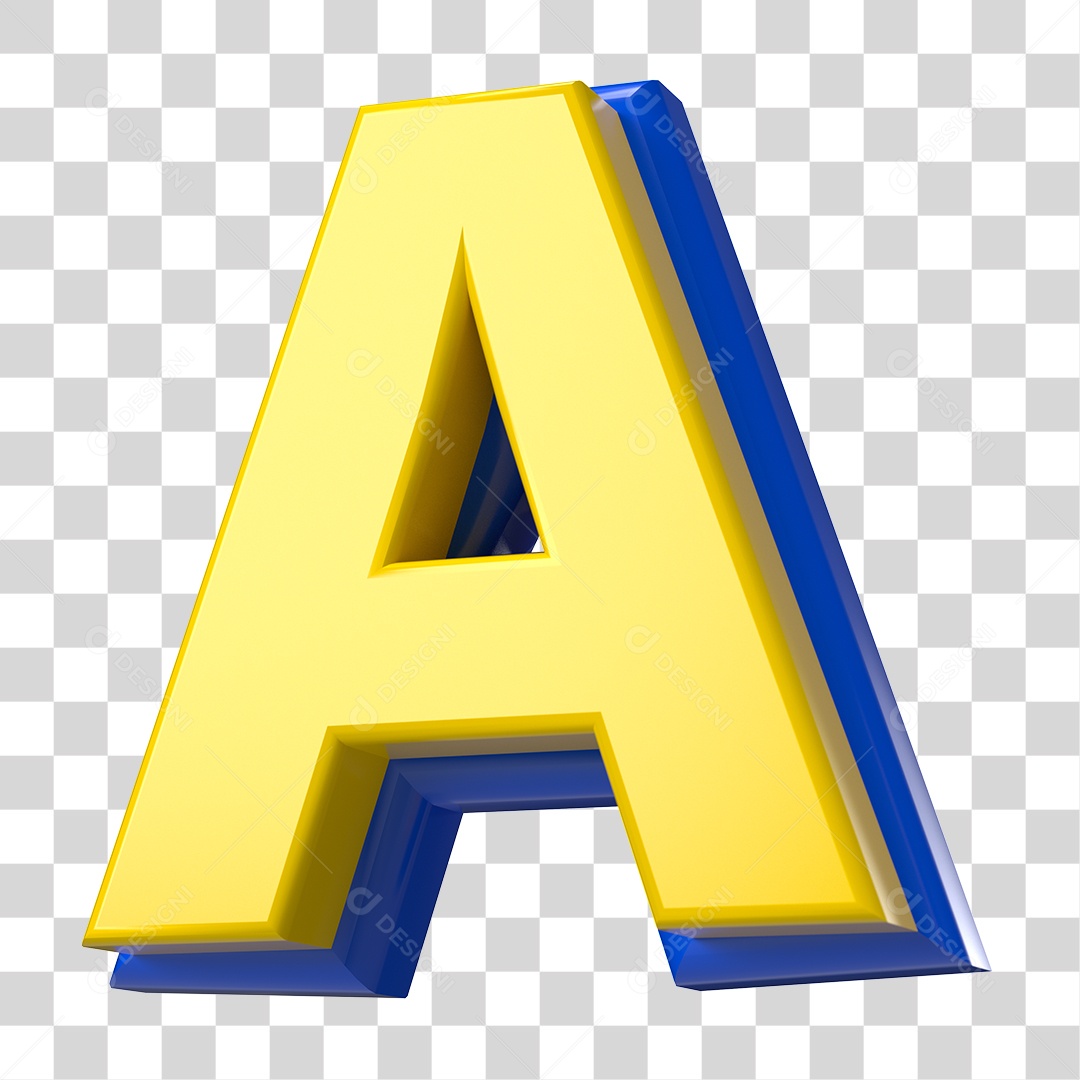 Elemento 3D Alfabeto Letra A Letras PNG Transparente