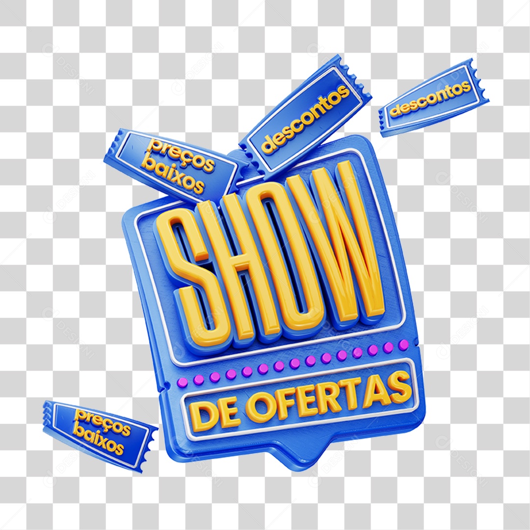 Selo 3D Show de Ofertas PNG Transparente