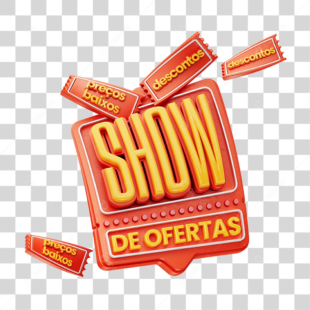 Selo 3D Show de Ofertas PNG Transparente