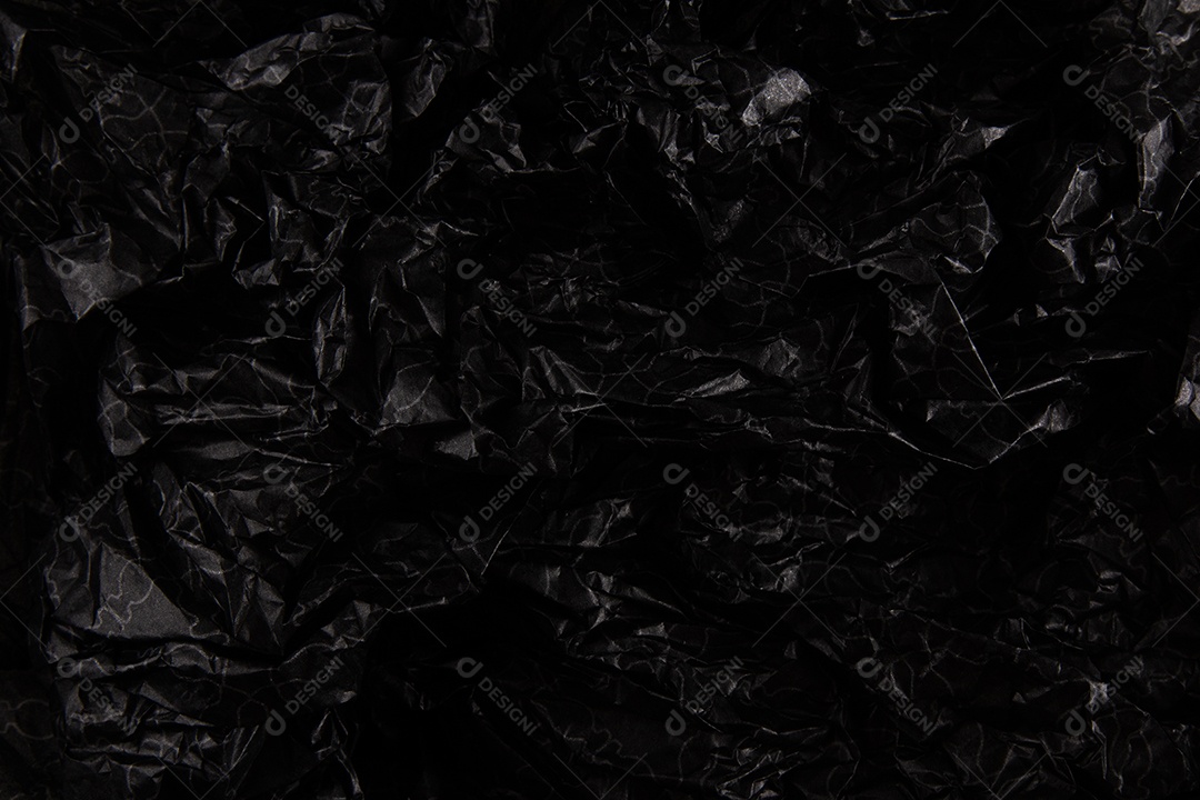 textura de papel preto amassado