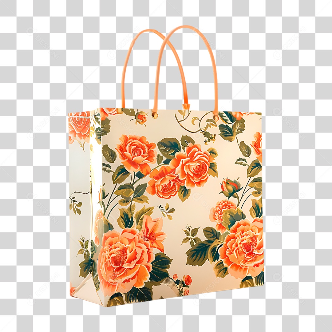 Sacola Florida PNG Transparente