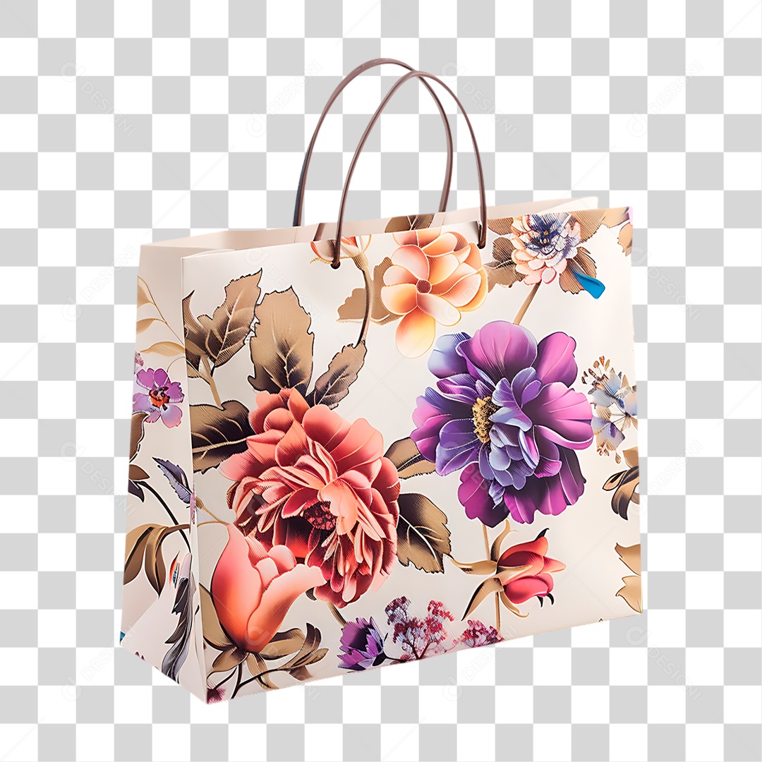 Sacola Florida PNG Transparente