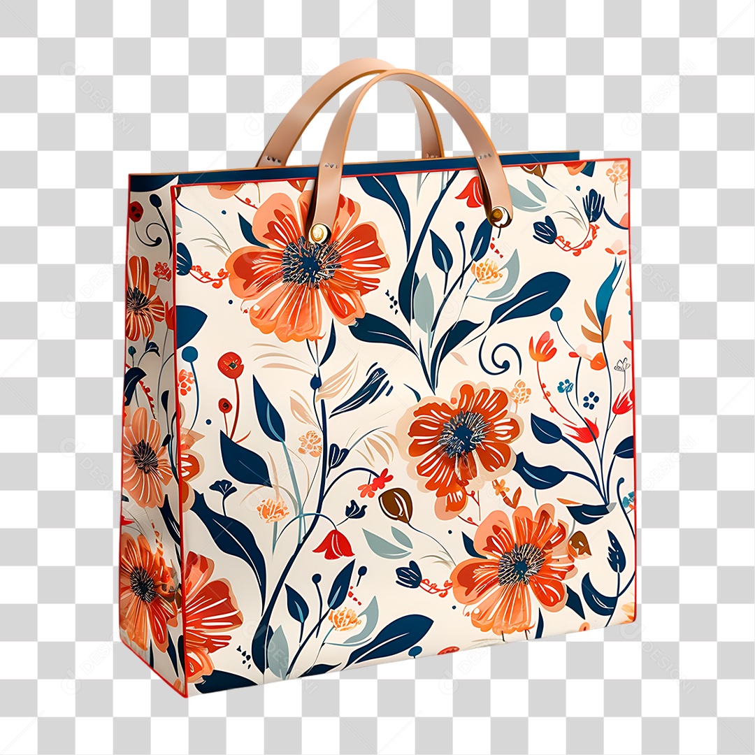Sacola Florida PNG Transparente