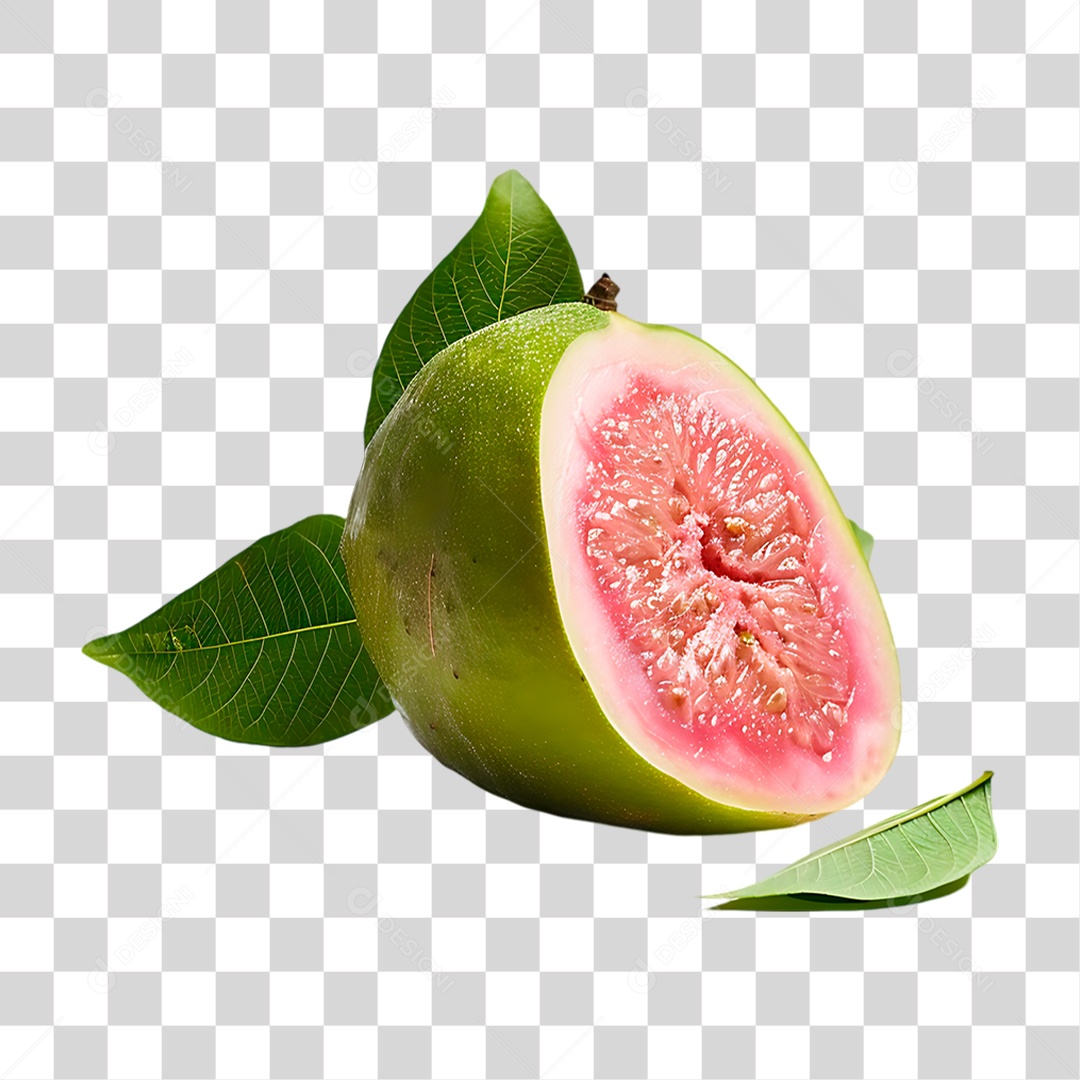 Goiaba Partida ao Meio PNG Transparente
