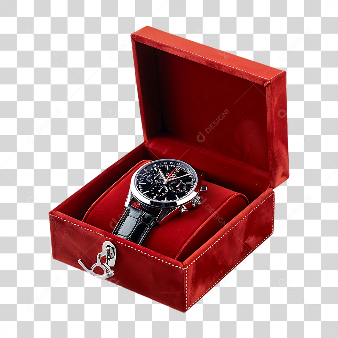 Porta Joia com Relógio PNG Transparente