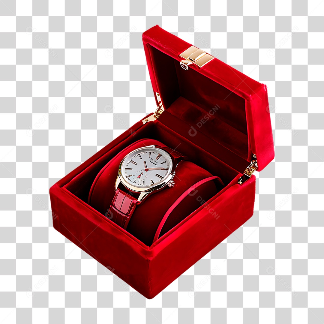 Porta Joia com Relógio PNG Transparente