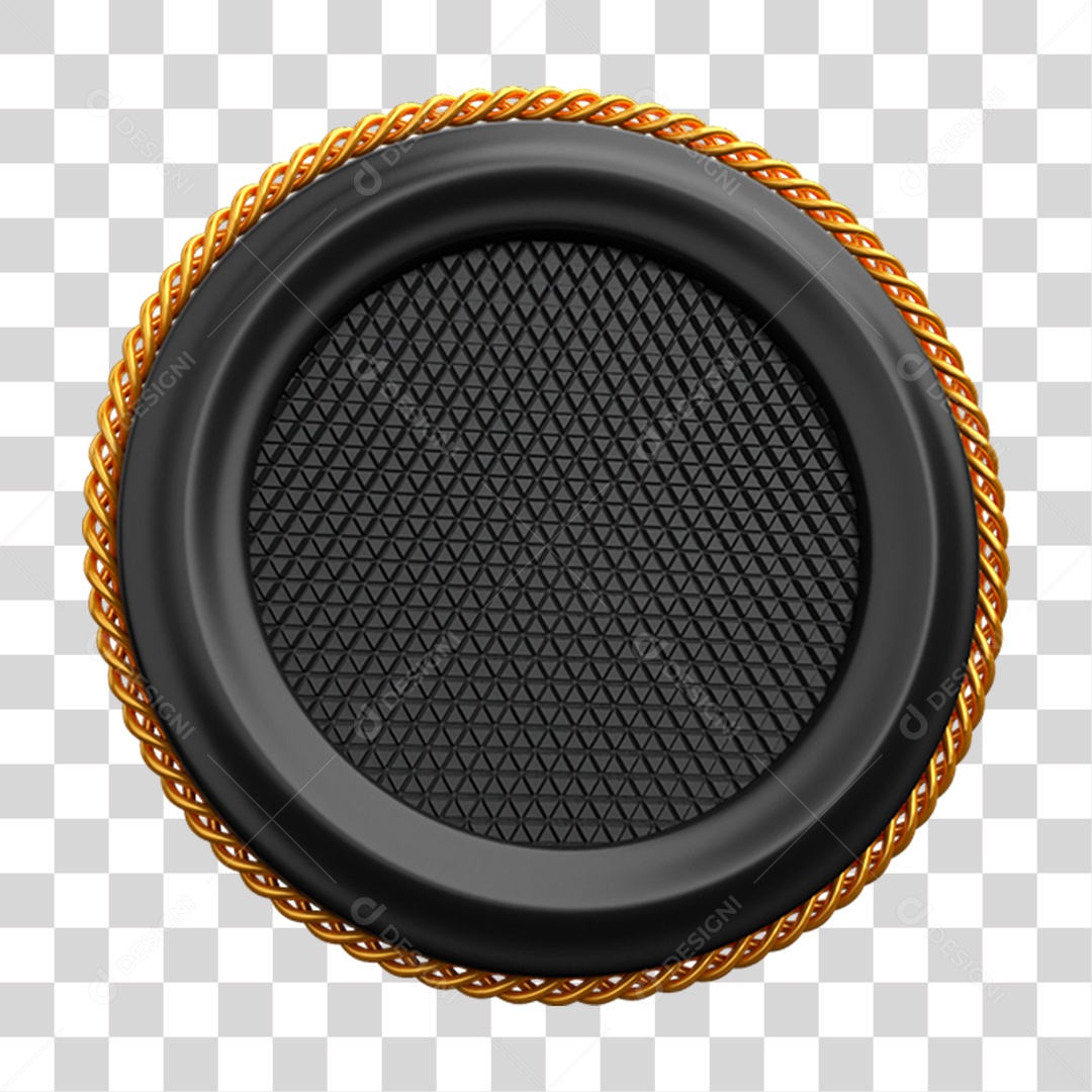 Elemento 3D Placa de Metal Redonda PNG Transparente