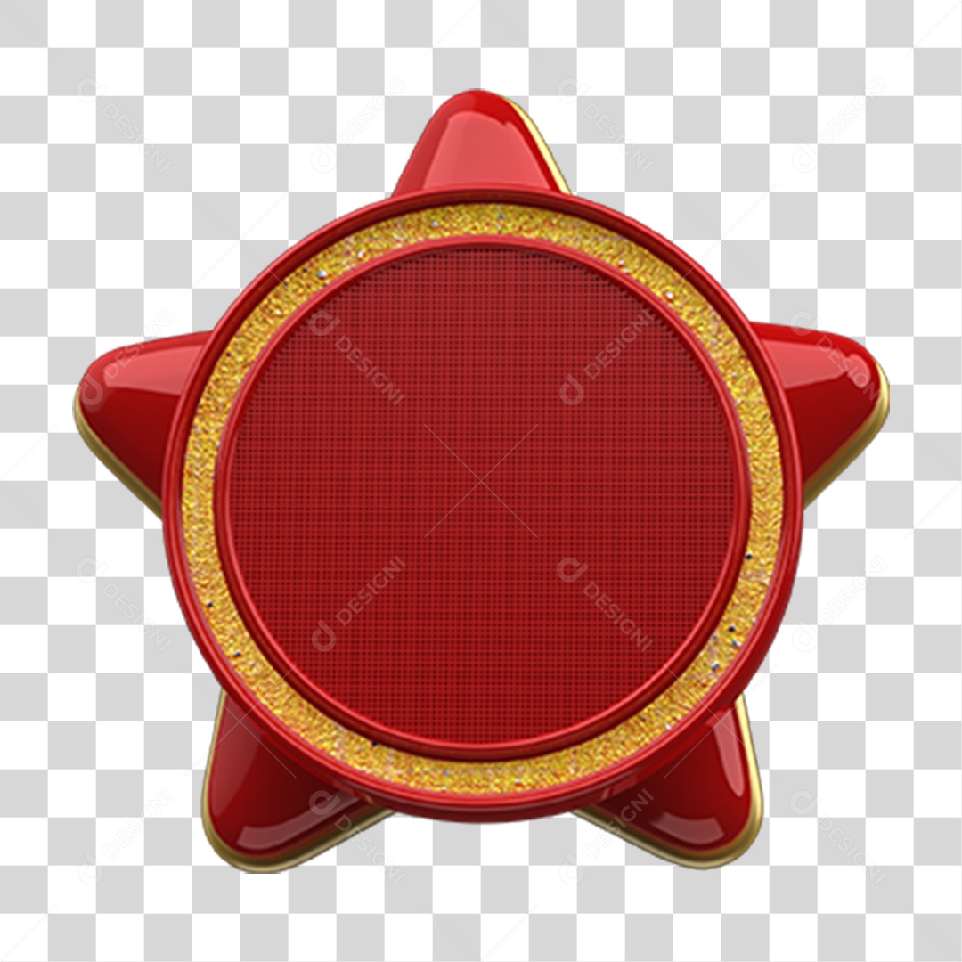 Elemento 3D Estrela Símbolo PNG Transparente