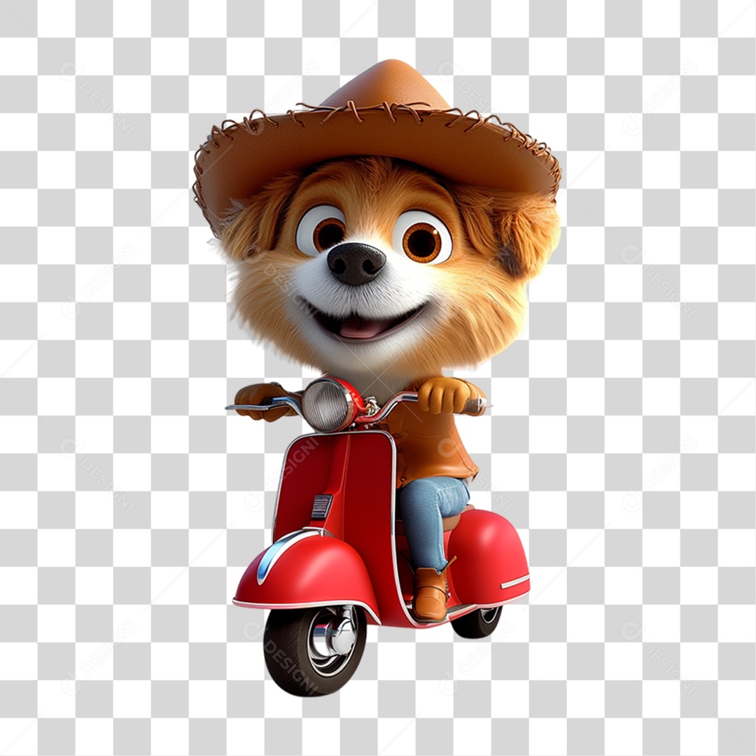 Mascote com Fantasia de Carnaval PNG Transparente