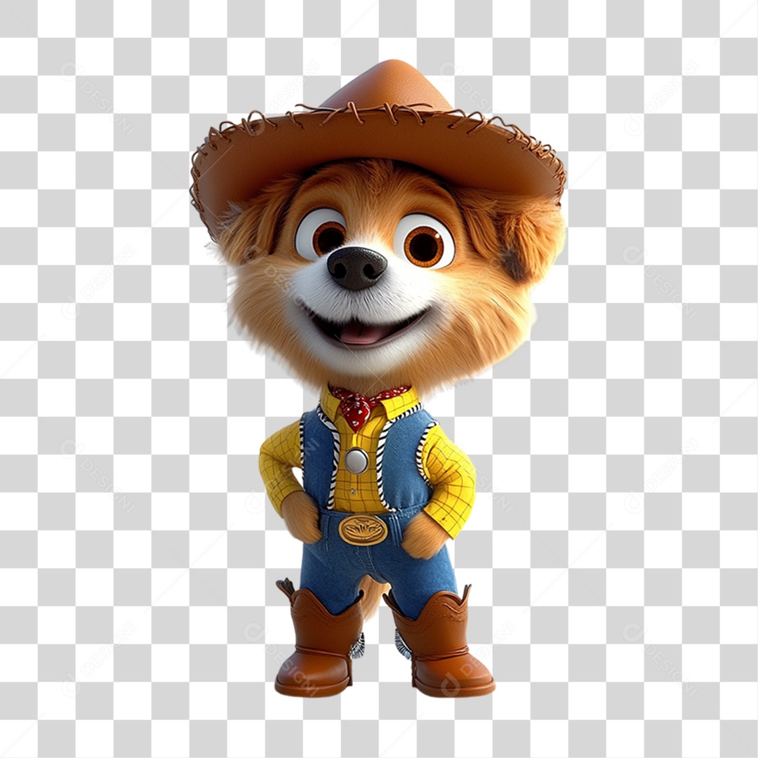 Mascote com Fantasia de Carnaval PNG Transparente