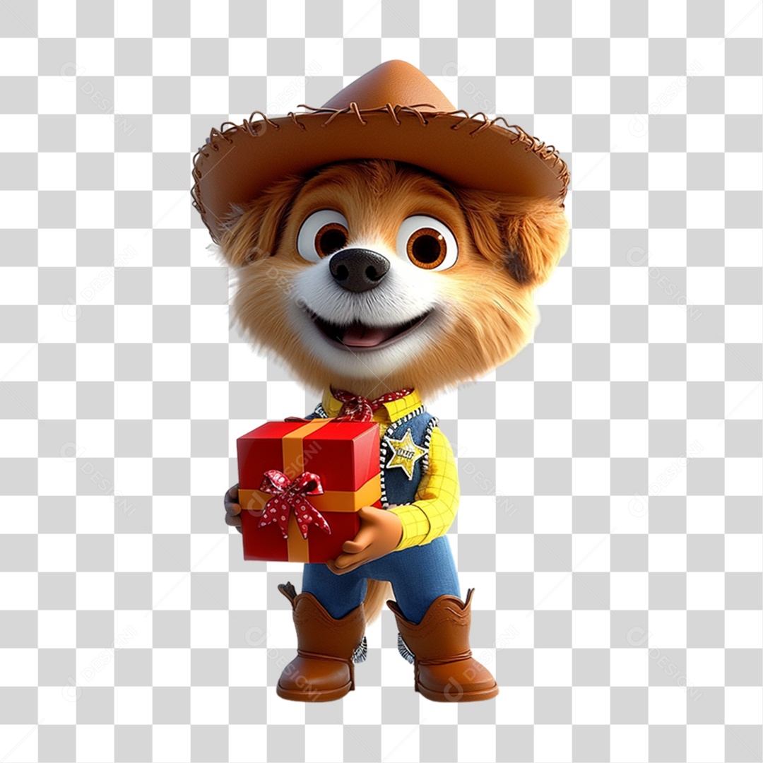 Mascote com Fantasia de Carnaval PNG Transparente