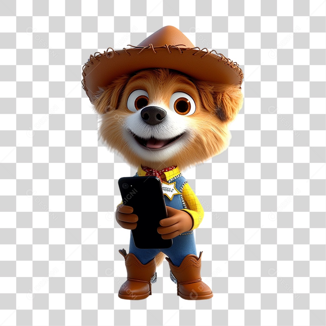 Mascote com Fantasia de Carnaval PNG Transparente