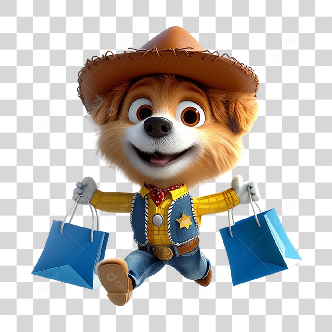 Mascote com Fantasia de Carnaval PNG Transparente