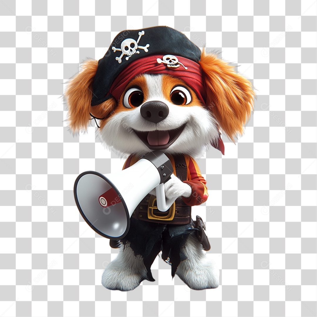 Mascote com Fantasia de Carnaval PNG Transparente