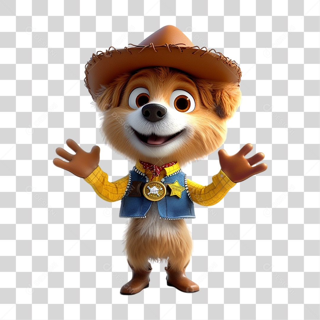 Mascote com Fantasia de Carnaval PNG Transparente