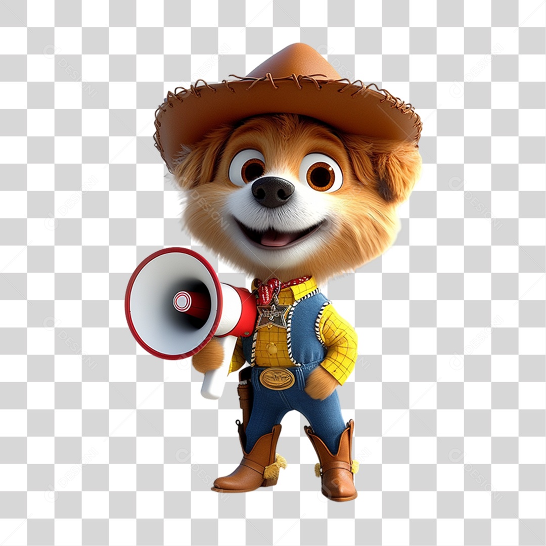 Mascote com Fantasia de Carnaval PNG Transparente