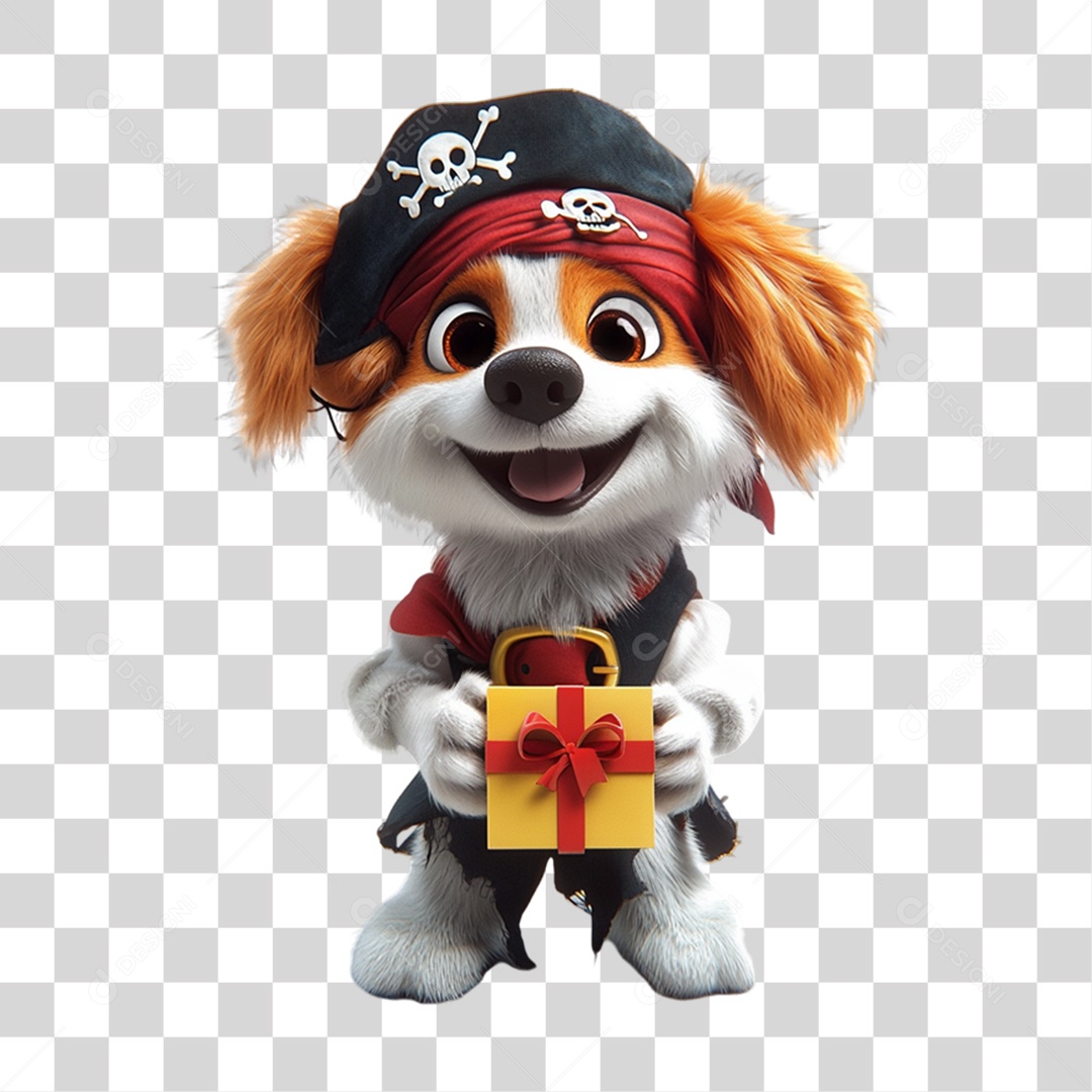 Mascote com Fantasia de Carnaval PNG Transparente