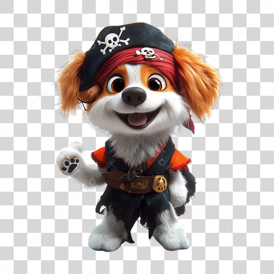 Mascote com Fantasia de Carnaval PNG Transparente