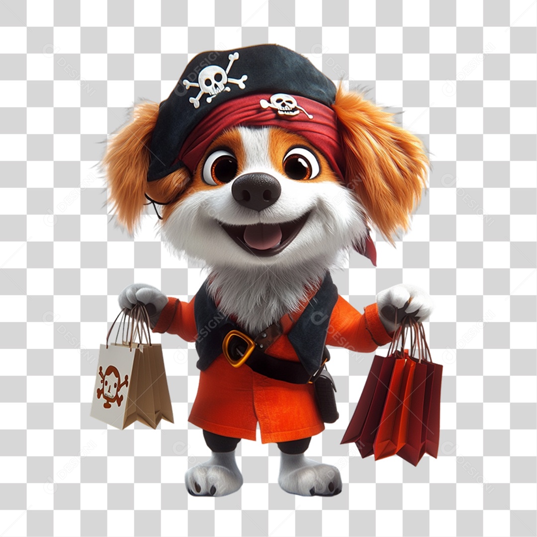 Mascote com Fantasia de Carnaval PNG Transparente