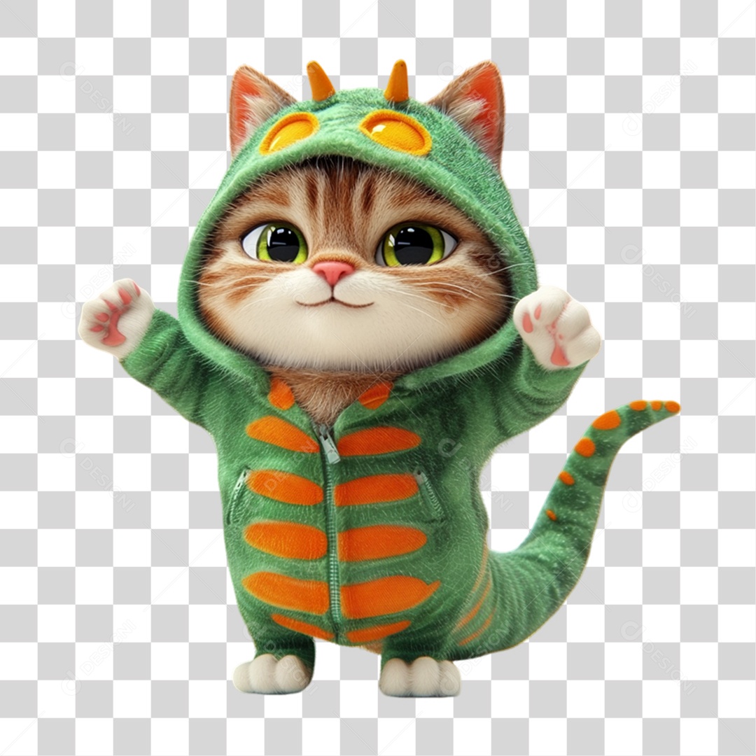 Mascote com Fantasia de Carnaval PNG Transparente