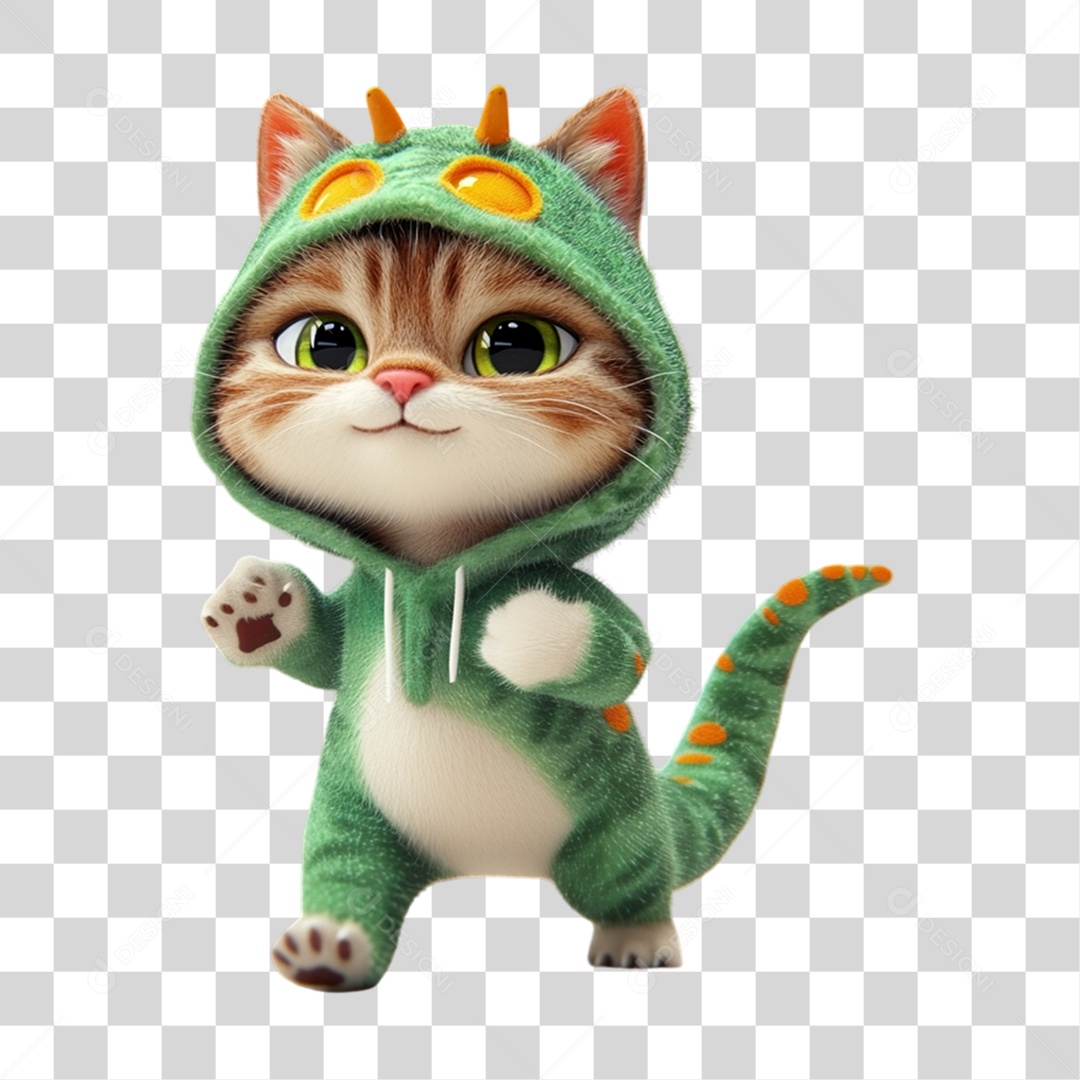 Mascote com Fantasia de Carnaval PNG Transparente