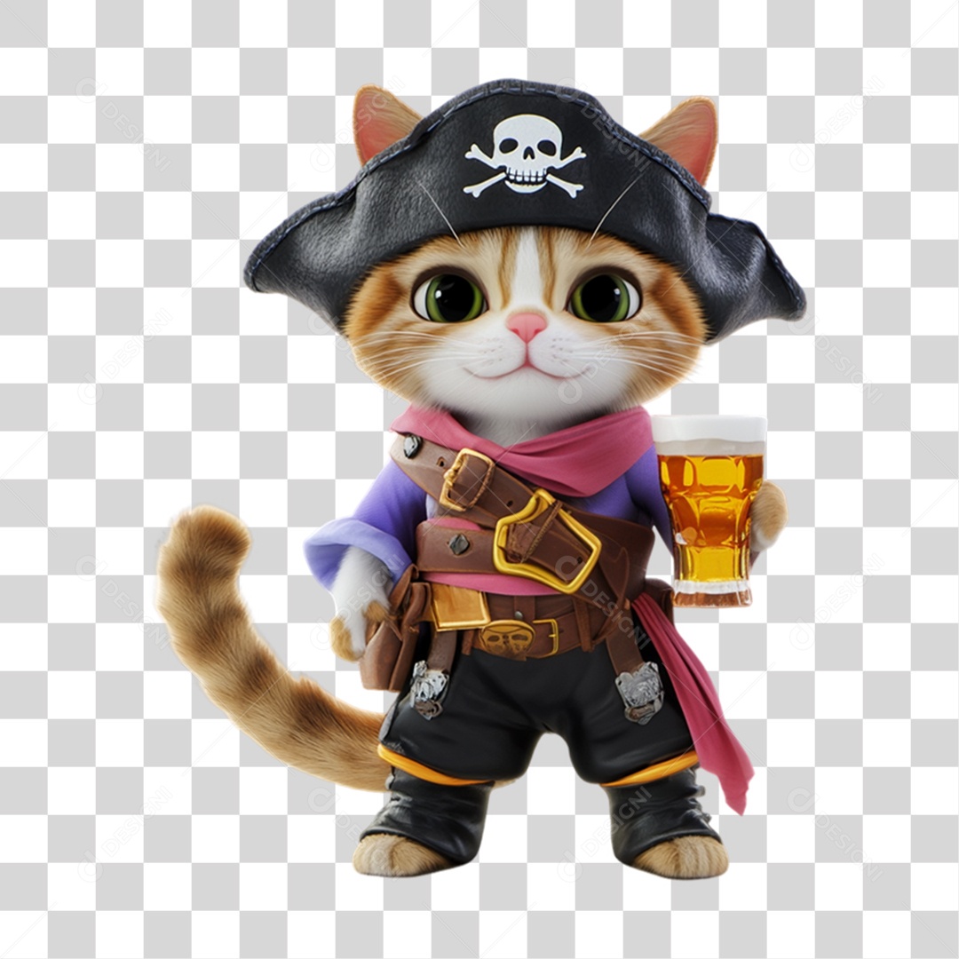 Mascote com Fantasia de Carnaval PNG Transparente