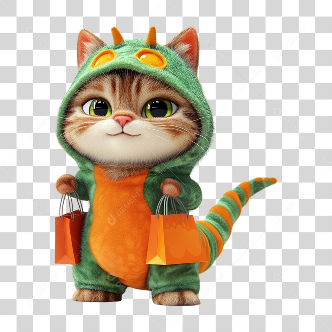 Mascote com Fantasia de Carnaval PNG Transparente