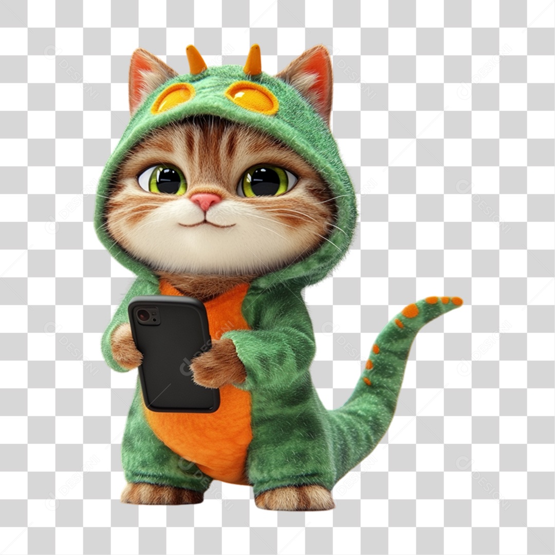 Mascote com Fantasia de Carnaval PNG Transparente