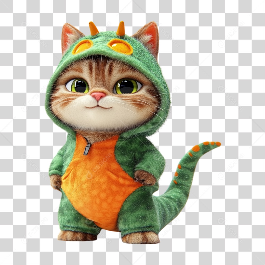 Mascote com Fantasia de Carnaval PNG Transparente