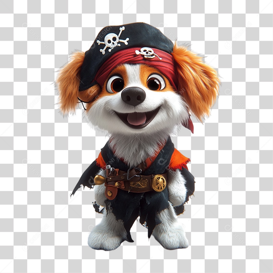 Mascote com Fantasia de Carnaval PNG Transparente