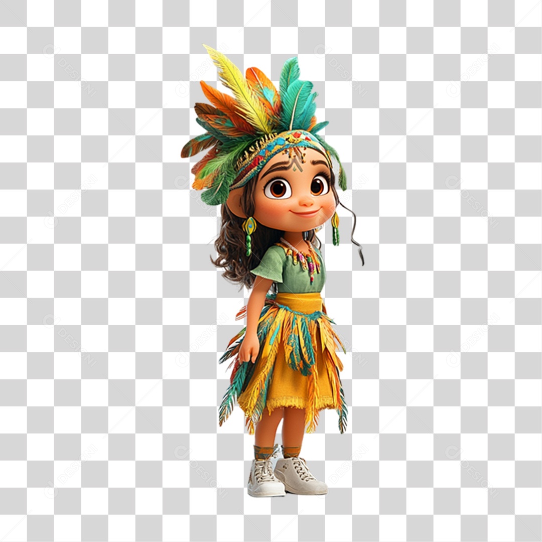 Personagem com Fantasia de Carnaval PNG Transparente