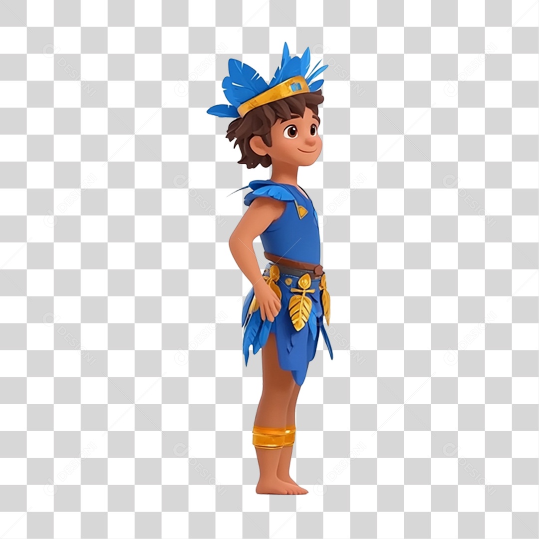 Personagem com Fantasia de Carnaval PNG Transparente