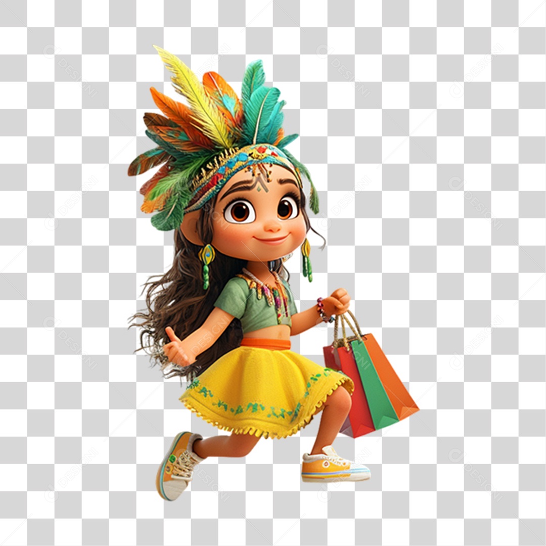 Personagem com Fantasia de Carnaval PNG Transparente