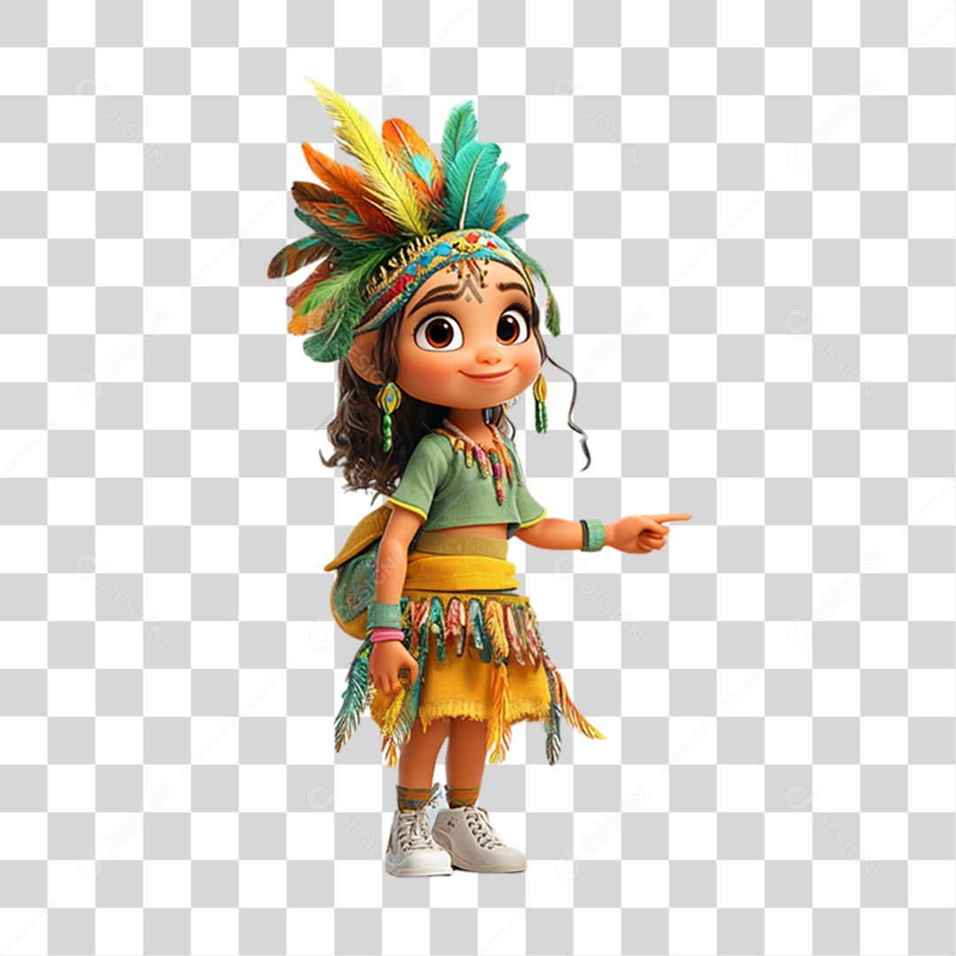 Personagem com Fantasia de Carnaval PNG Transparente