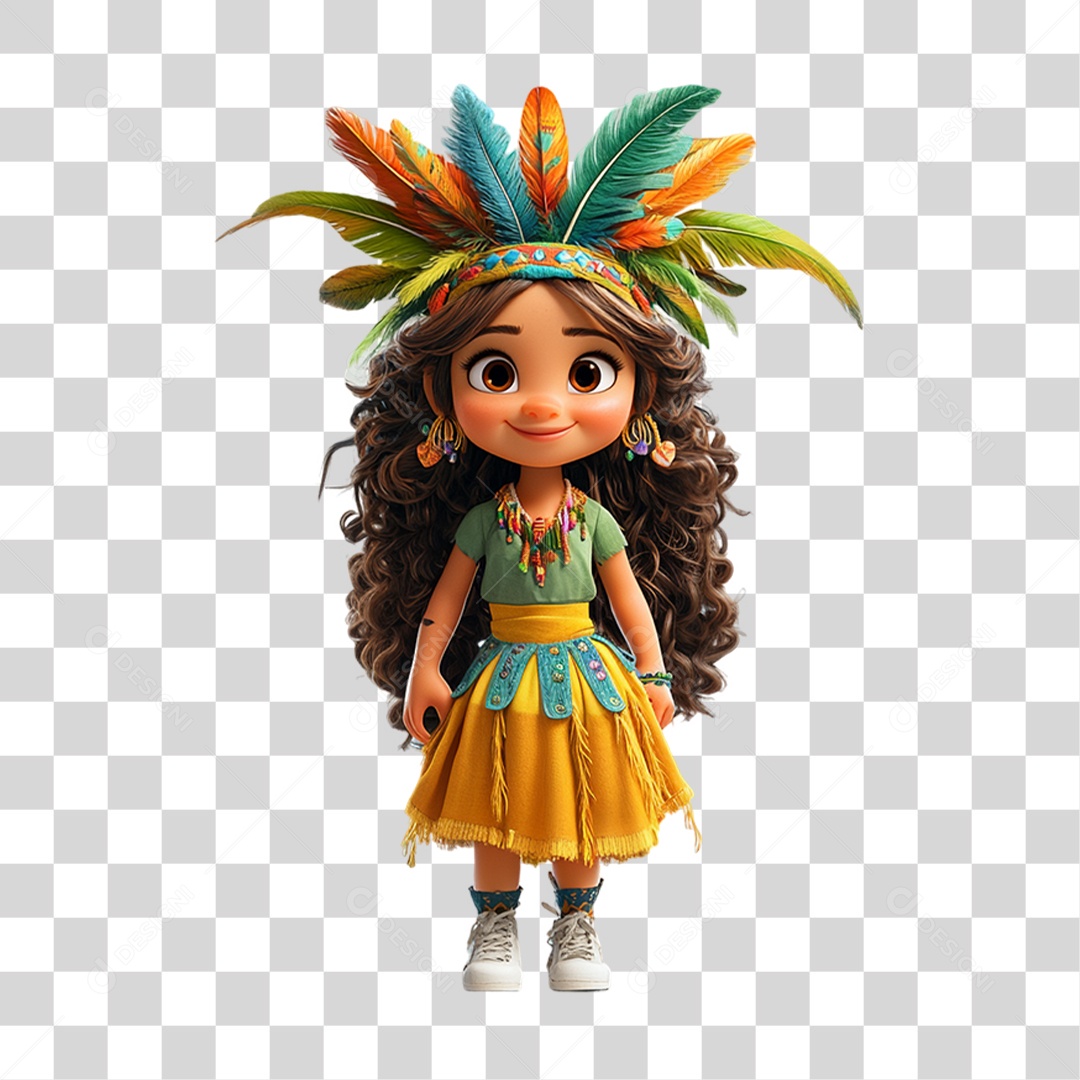 Personagem com Fantasia de Carnaval PNG Transparente