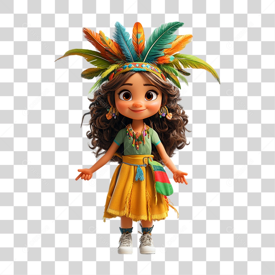 Personagem com Fantasia de Carnaval PNG Transparente