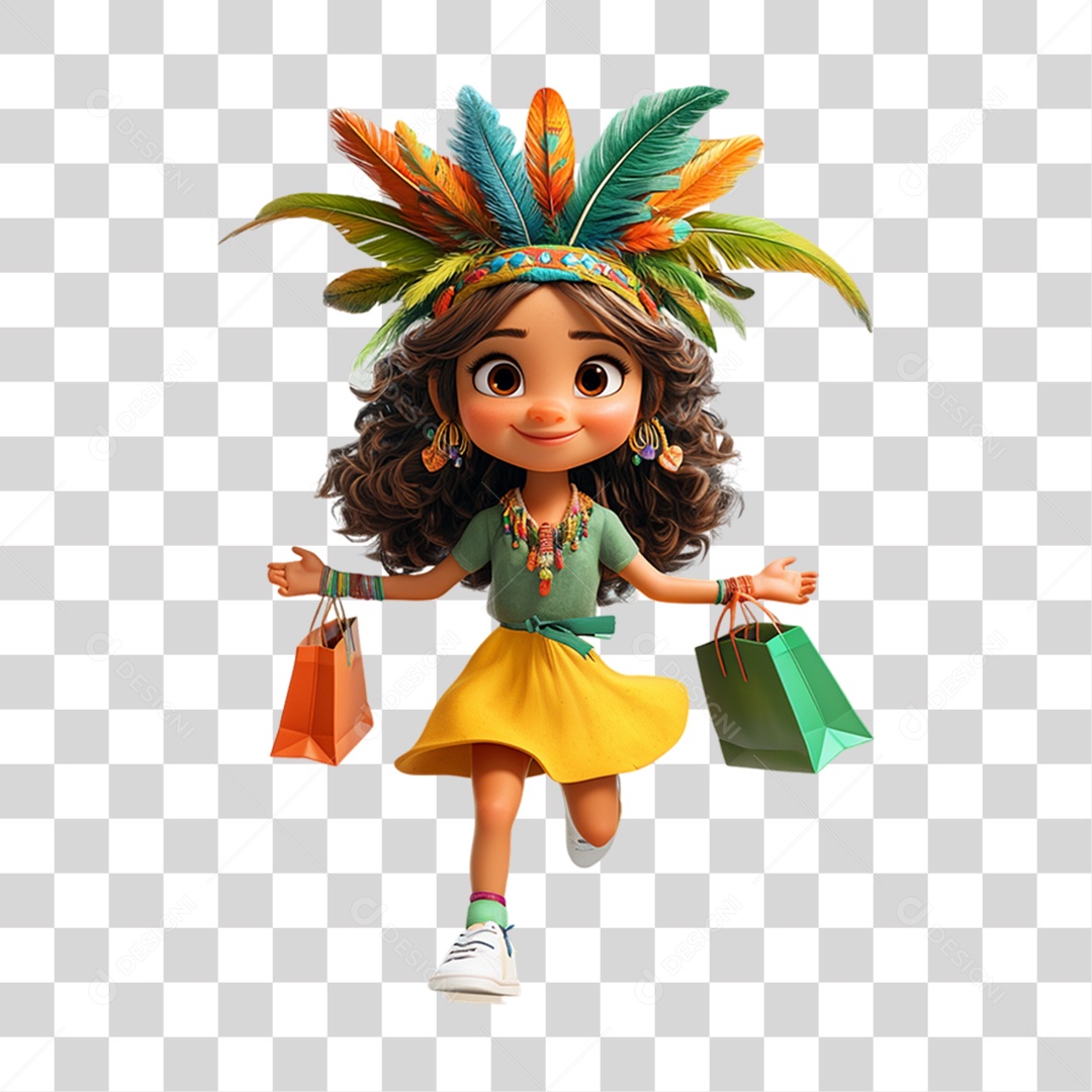 Personagem com Fantasia de Carnaval PNG Transparente