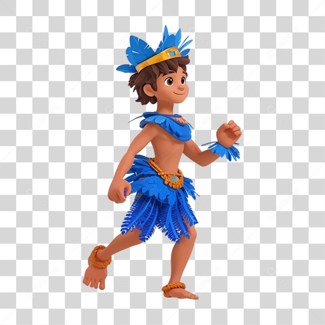 Personagem com Fantasia de Carnaval PNG Transparente