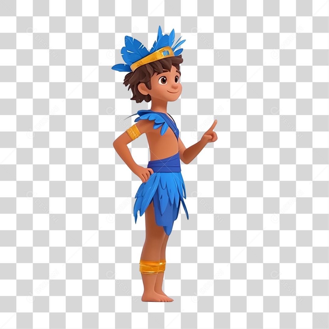Personagem com Fantasia de Carnaval PNG Transparente